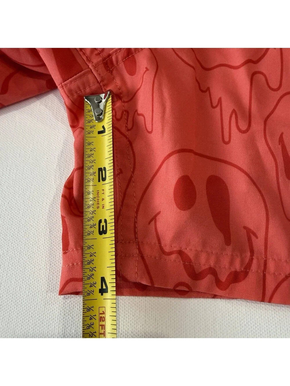 Weekend Academy Boys Swim Trunks Ghost Smiley Print Coral Size 6/7